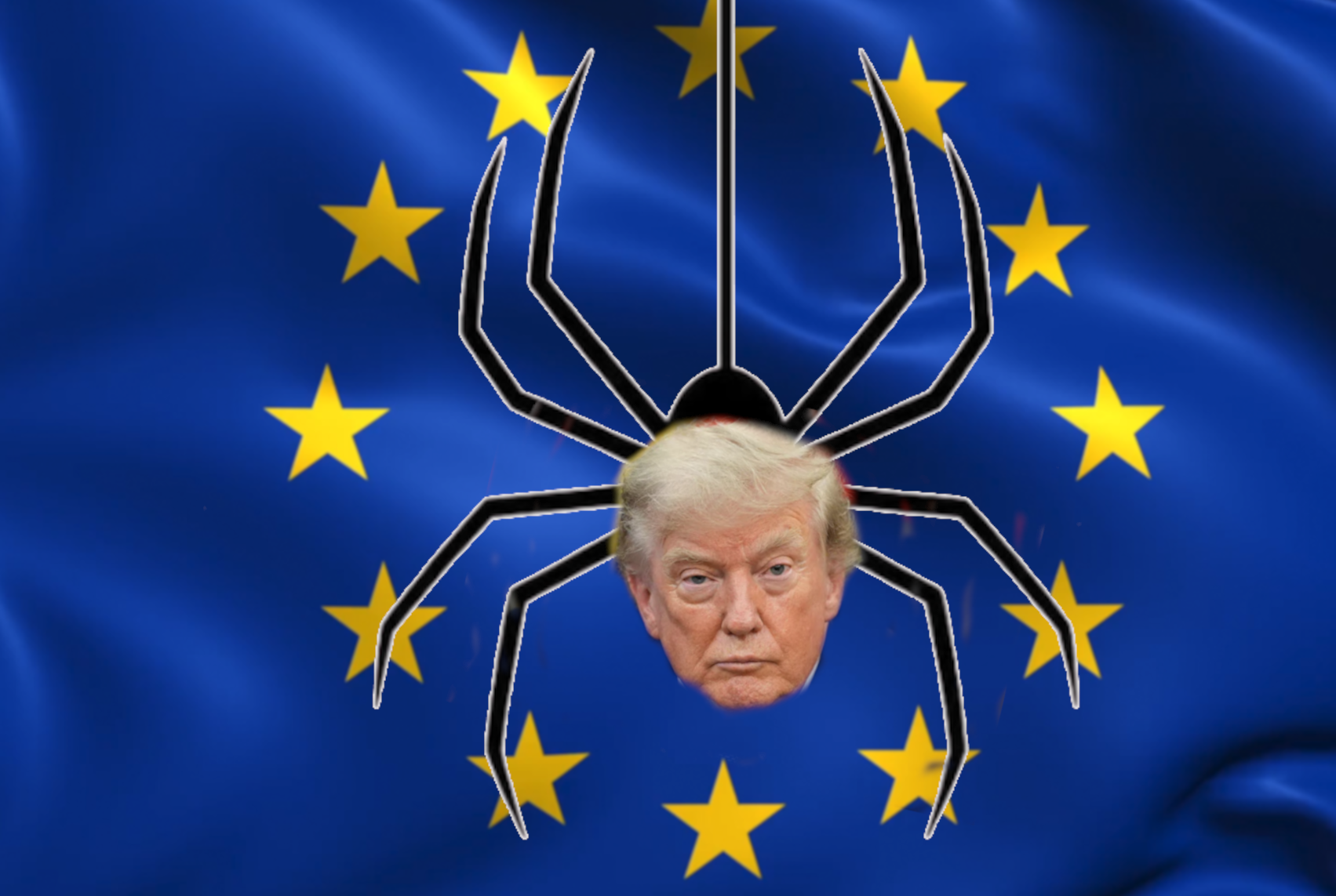 Trump as a spider over the EU